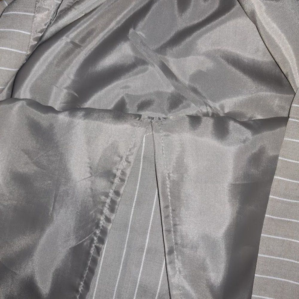 Talbots Tan Pinstripe Italian Linen Blend Pencil Skirt Sz 16 - Picture 4 of 11